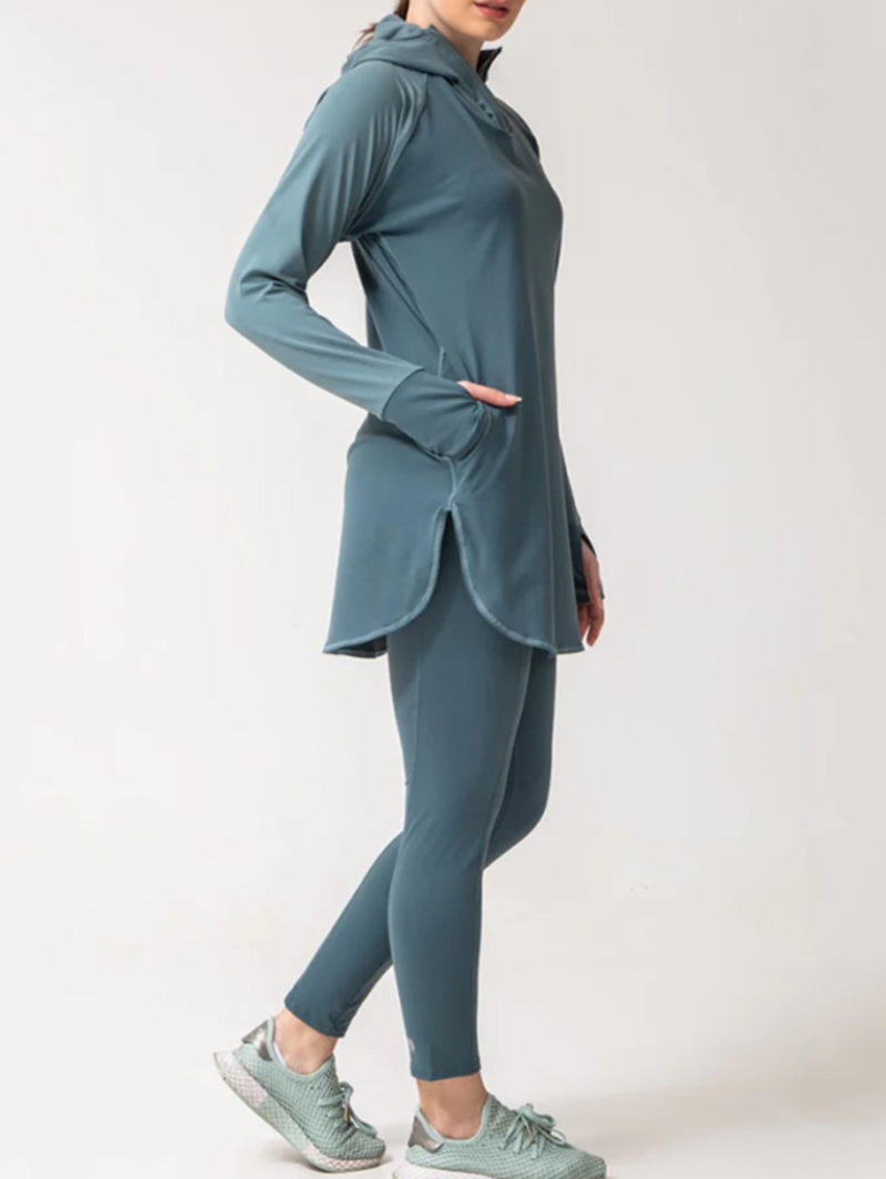 Modesty Long Sleeve Hoodie Active wear for women
